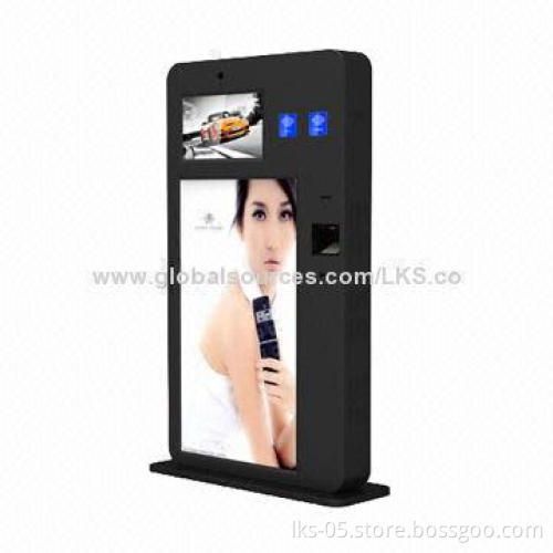 Floor standing advertising screen kiosk with 55 inches big screen for malls lobby